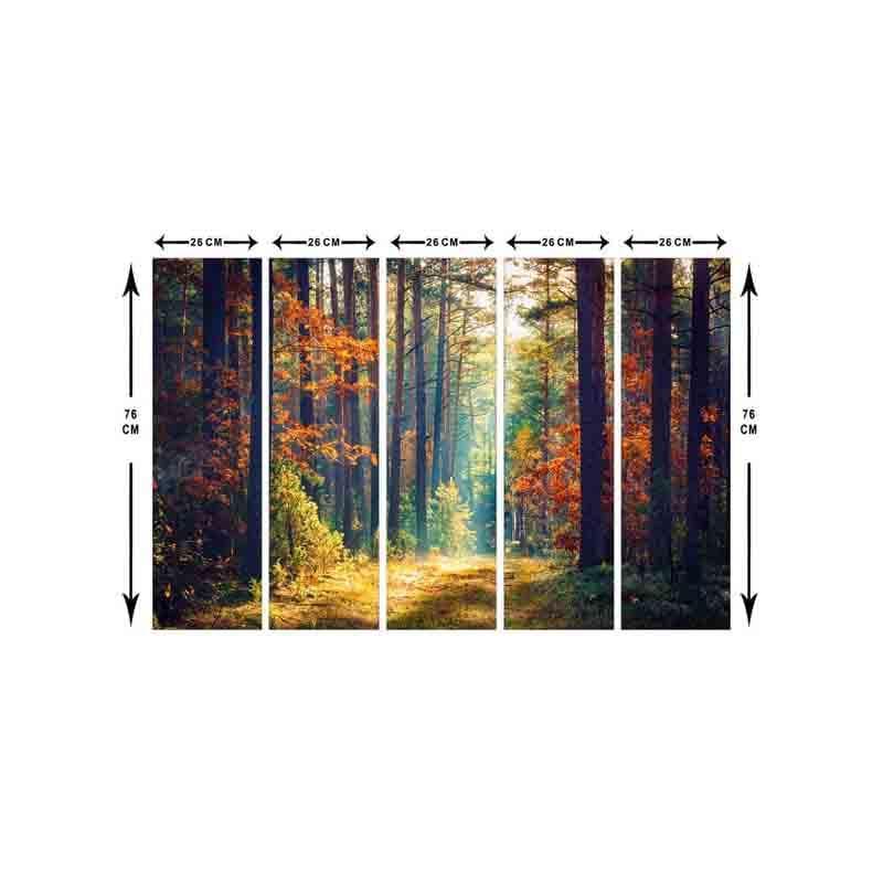 Buy Jungle Wall Art - Set Of Five Wall Art & Paintings from Vaaree