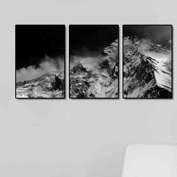 Painting - Mountain Wall Art - Set Of Three