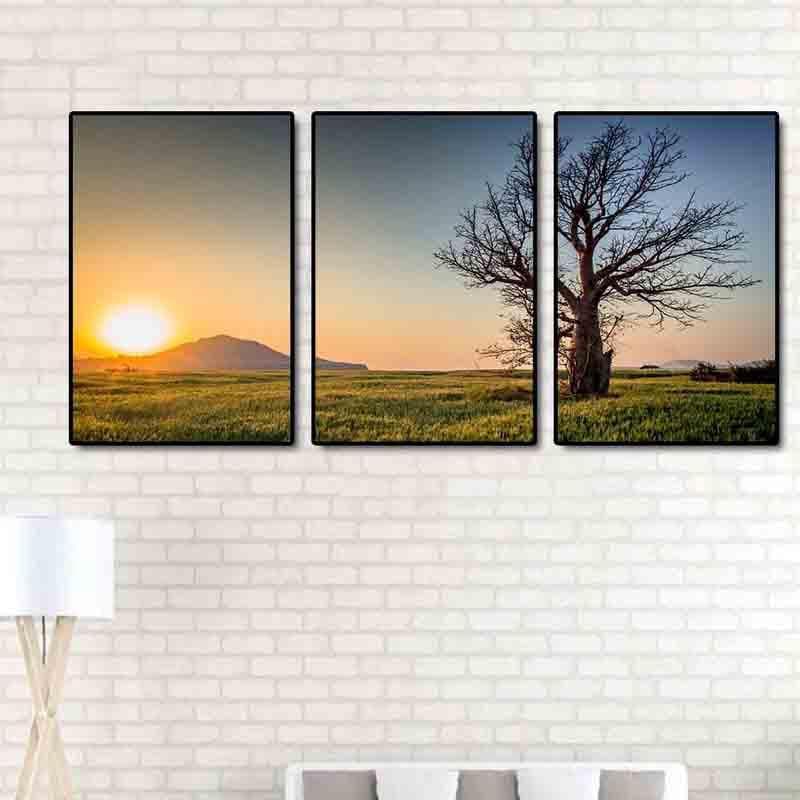 Painting - Sunrise Wall Art - Set Of Three