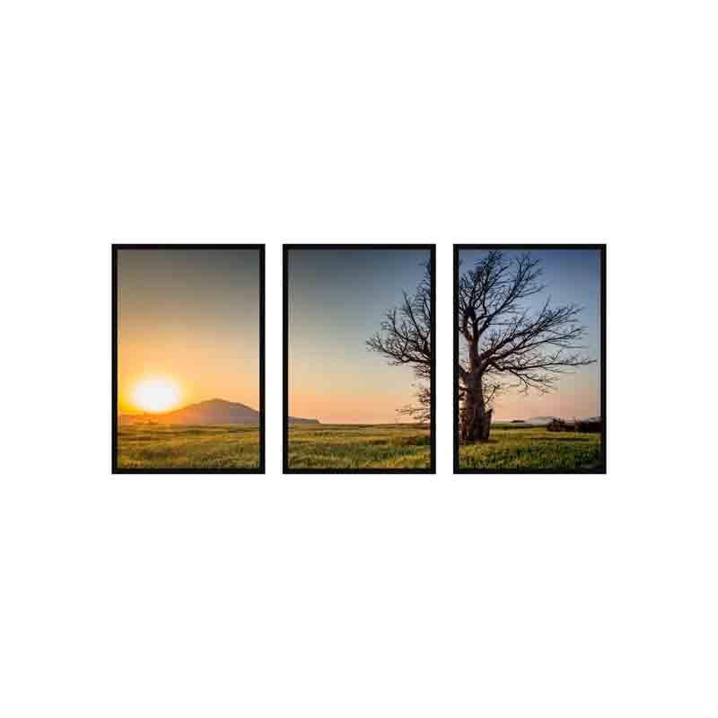 Painting - Sunrise Wall Art - Set Of Three