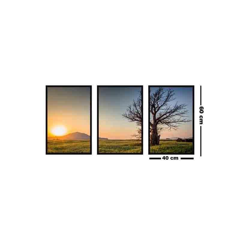 Painting - Sunrise Wall Art - Set Of Three