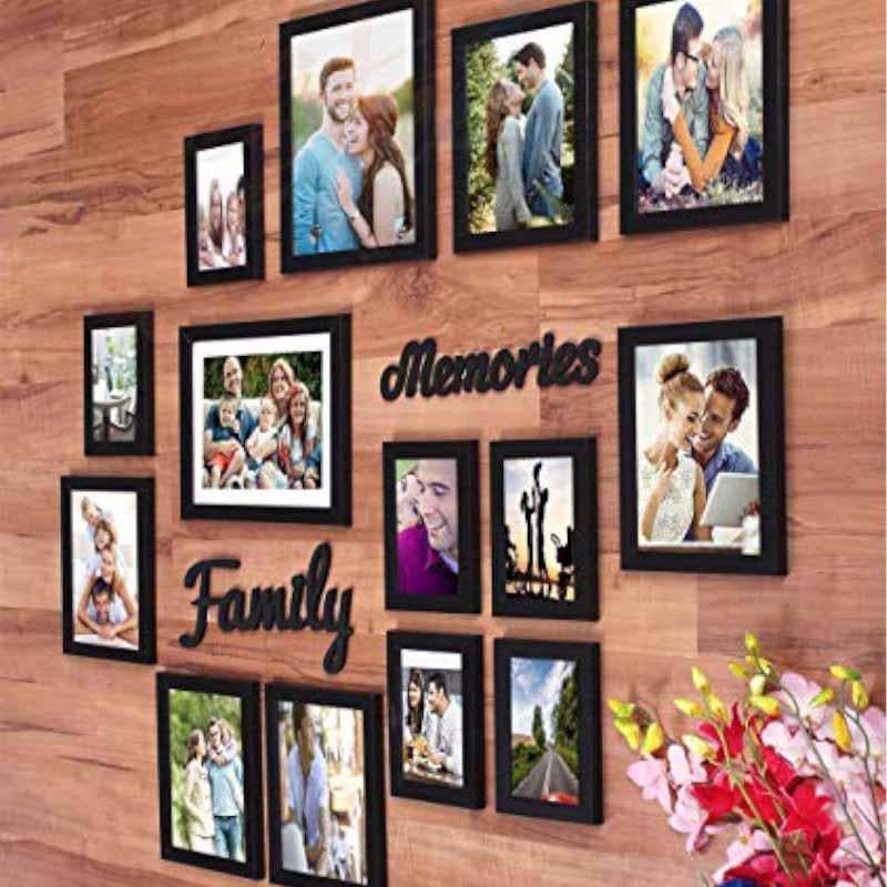 Buy Family Memories (Black) - Set Of Fourteen Photo Frames from Vaaree