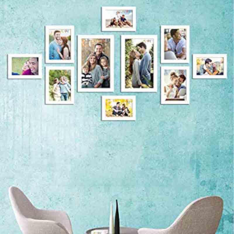 Buy Family Memories (White) - Set Of Ten Photo Frames from Vaaree