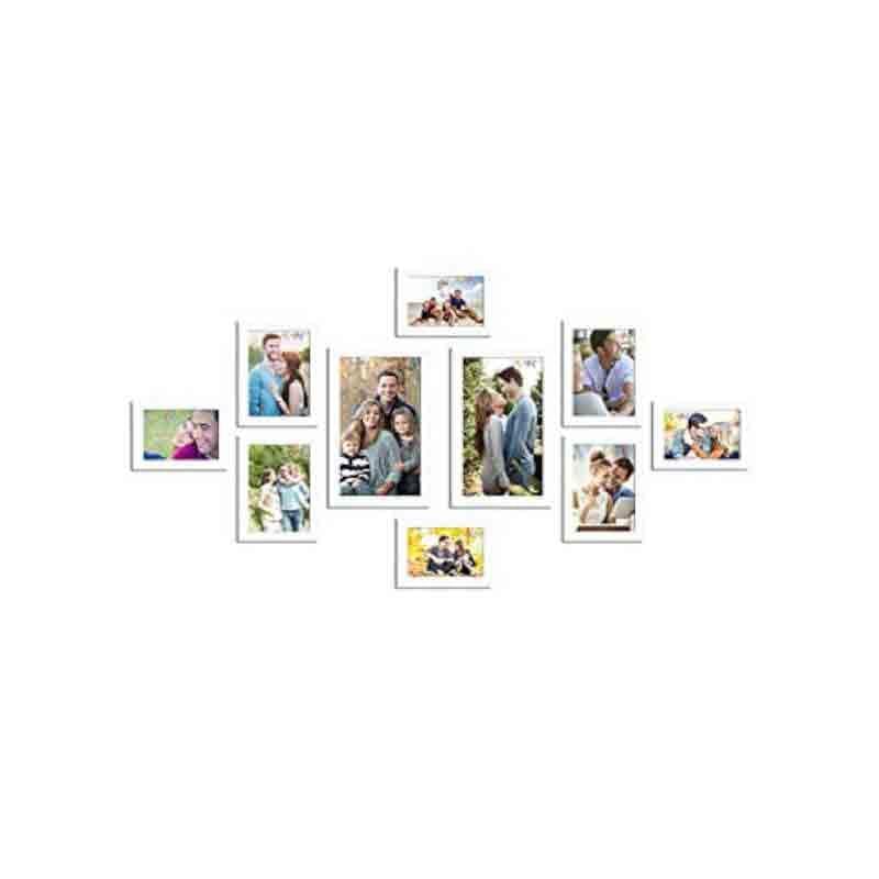 Buy Family Memories (White) - Set Of Ten Photo Frames from Vaaree