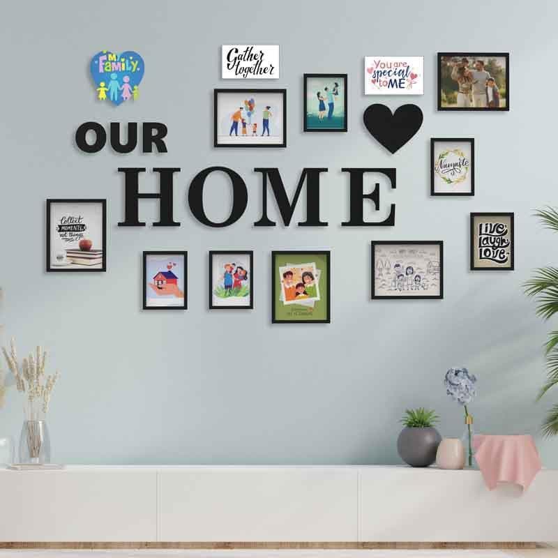 Buy Home is Where our Heart is Photo Frames - Set Of Ten Photo Frames from Vaaree