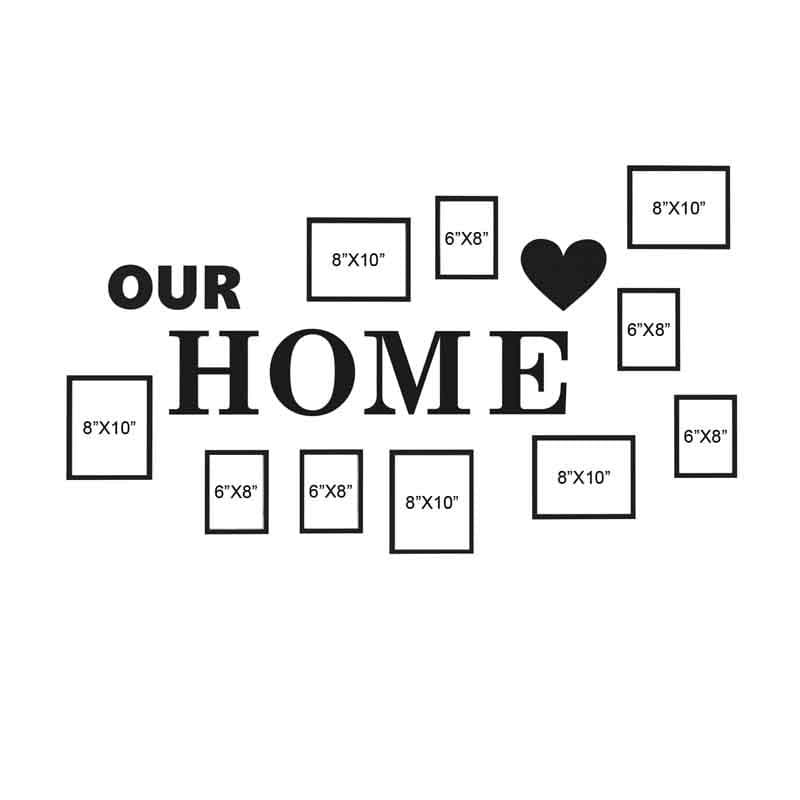 Buy Home is Where our Heart is Photo Frames - Set Of Ten Photo Frames from Vaaree