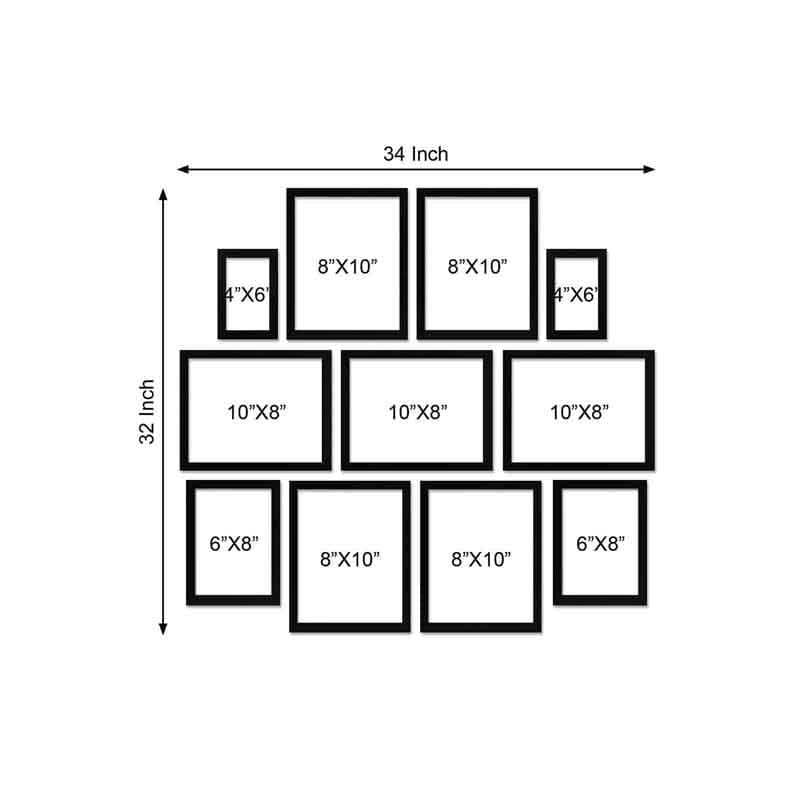 Buy Memories By the Lane Photo Frames - Set Of Eleven Photo Frames from Vaaree