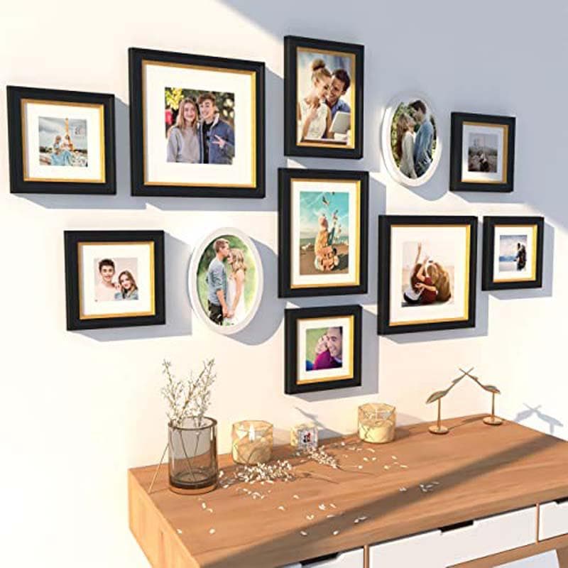 Buy Memories Encased Photo Frame (Black) - Set Of Eleven Photo Frames from Vaaree