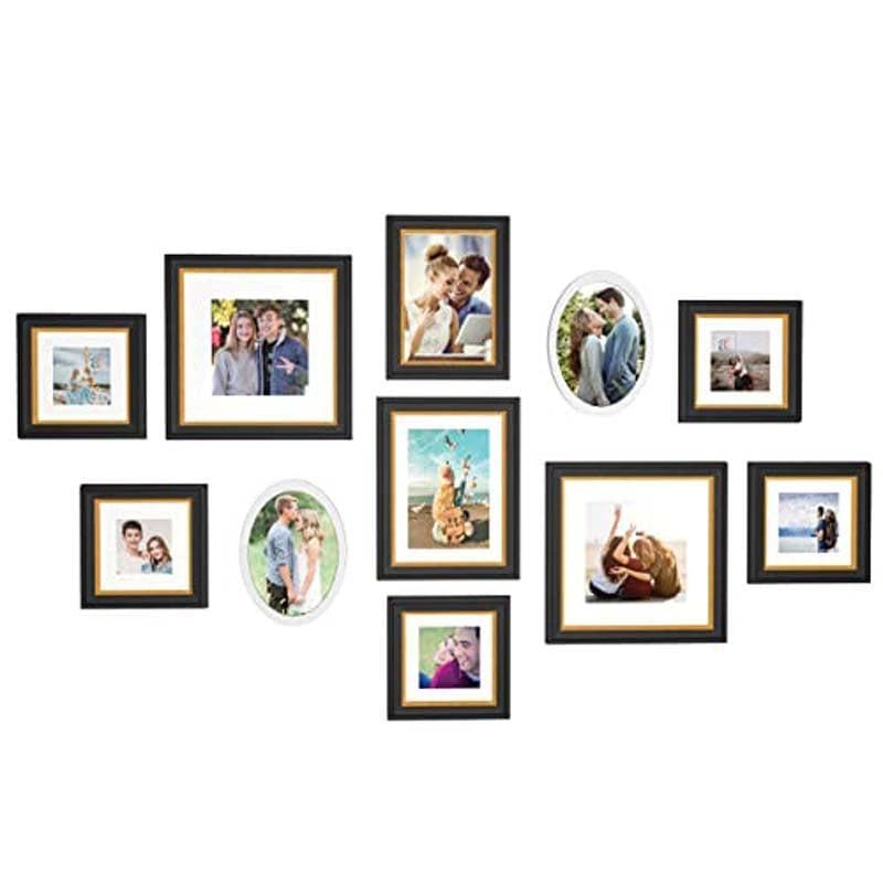 Buy Memories Encased Photo Frame (Black) - Set Of Eleven Photo Frames from Vaaree