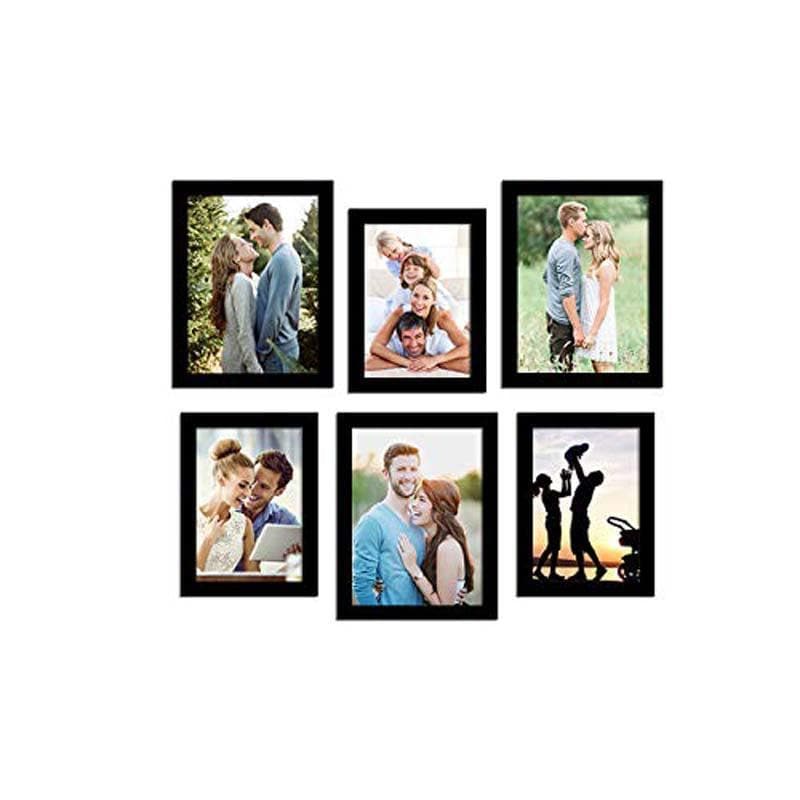 Buy Memories Encased Photo Frame (Black) - Set Of Six Photo Frames from Vaaree