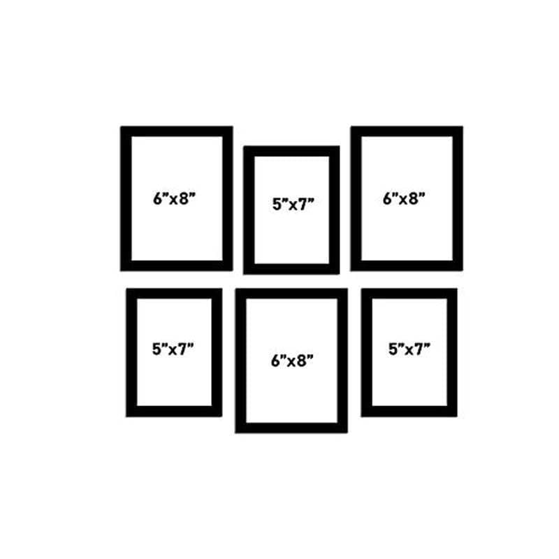 Buy Memories Encased Photo Frame (Black) - Set Of Six Photo Frames from Vaaree