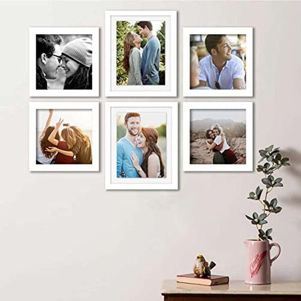 Buy Photo Frames - Memories Encased Photo Frame (White) - Set Of Six at Vaaree online