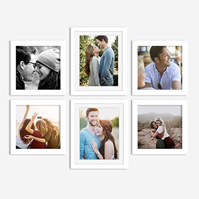 Buy Memories Encased Photo Frame (White) - Set Of Six Photo Frames from Vaaree