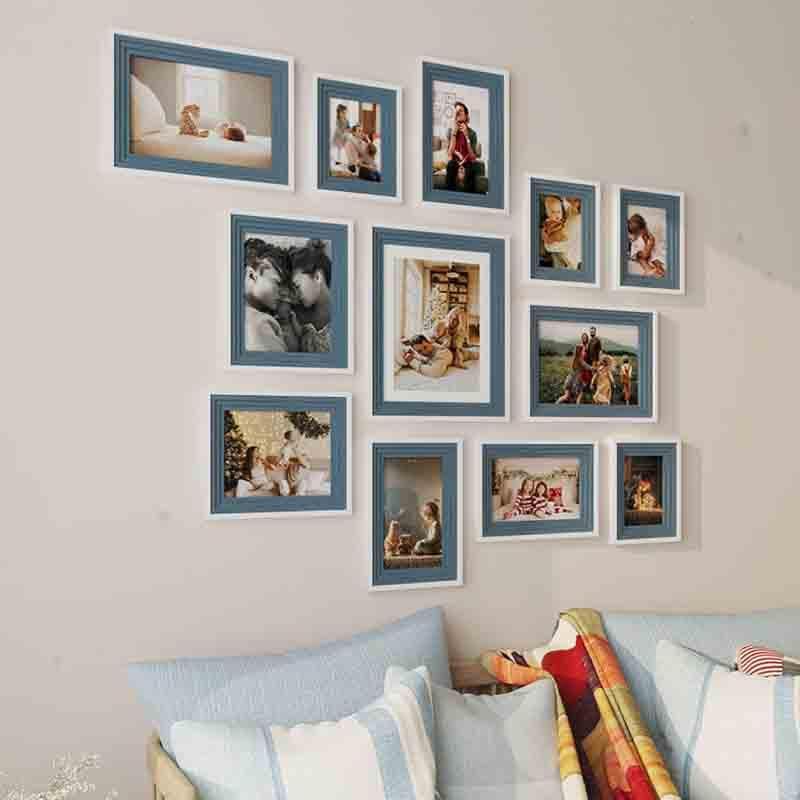 Buy Memories To Rejoice Photo Frames (Blue) - Set Of Twelve Photo Frames from Vaaree