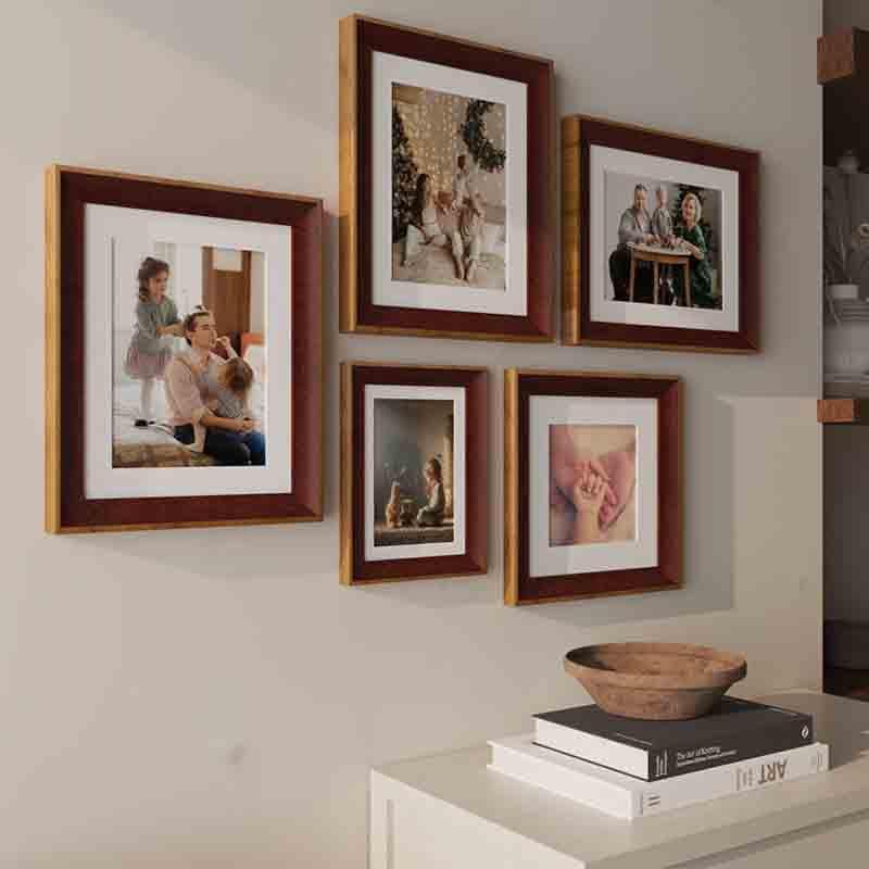 Buy Memories To Rejoice Photo Frames (Brown) - Set Of Five Photo Frames from Vaaree