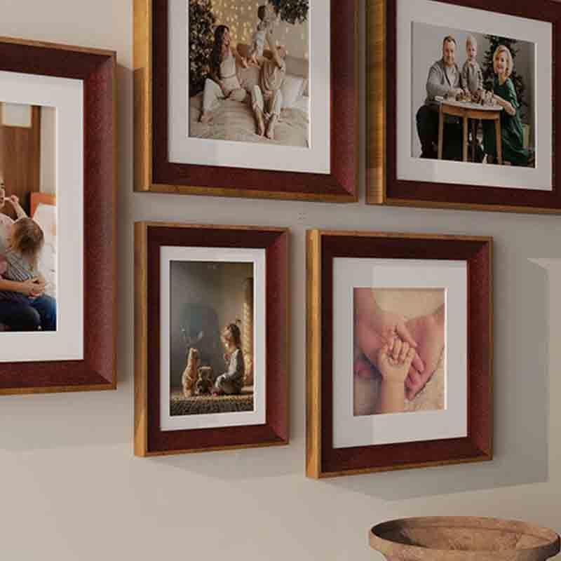 Buy Memories To Rejoice Photo Frames (Brown) - Set Of Five Photo Frames from Vaaree