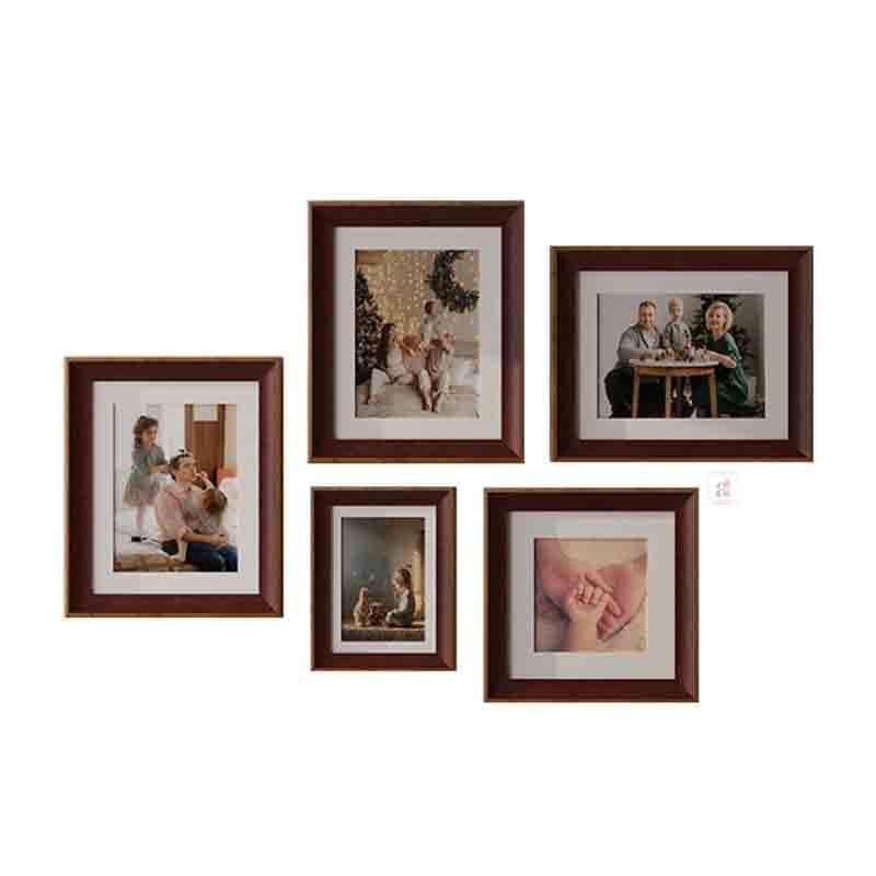 Buy Memories To Rejoice Photo Frames (Brown) - Set Of Five Photo Frames from Vaaree