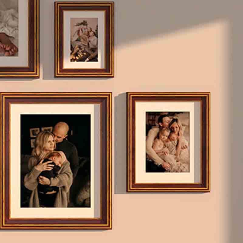 Buy Memories To Rejoice Photo Frames (Brown) - Set Of Seven Photo Frames from Vaaree