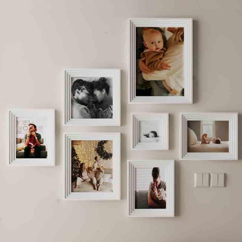 Buy Memories To Rejoice Photo Frames (White) - Set Of Seven Photo Frames from Vaaree