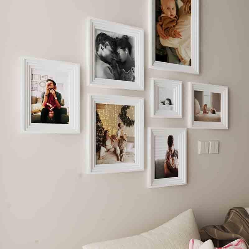 Buy Memories To Rejoice Photo Frames (White) - Set Of Seven Photo Frames from Vaaree