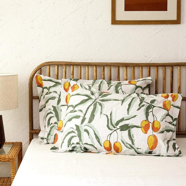 Buy Pillow Covers - Mango Mania Pillow Cover (Rust) - Set Of Two at Vaaree online