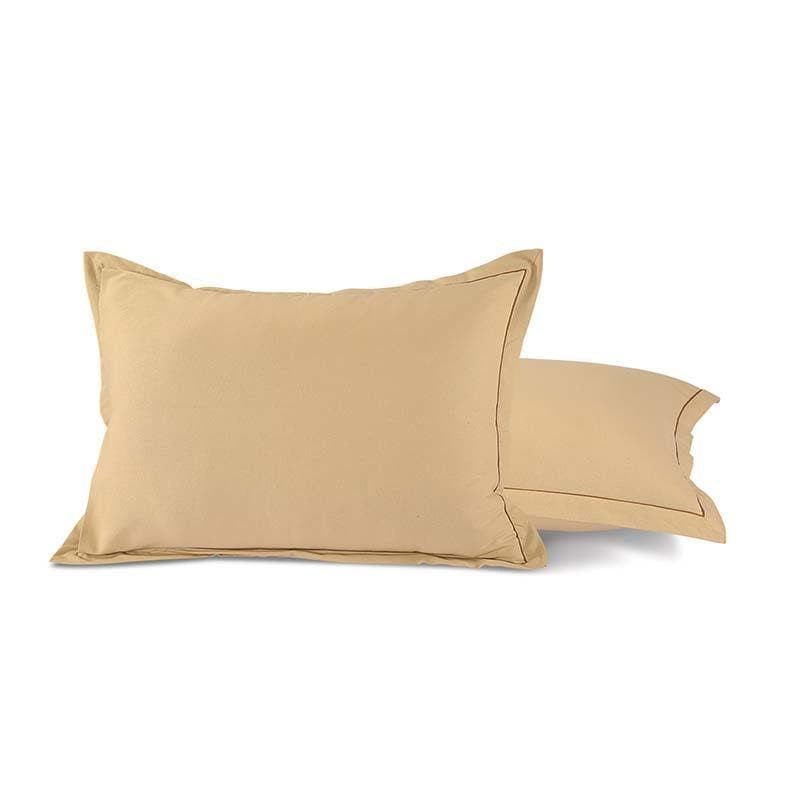 Buy Solid Beige Pillow Cover - Set Of Two Pillow Covers from Vaaree