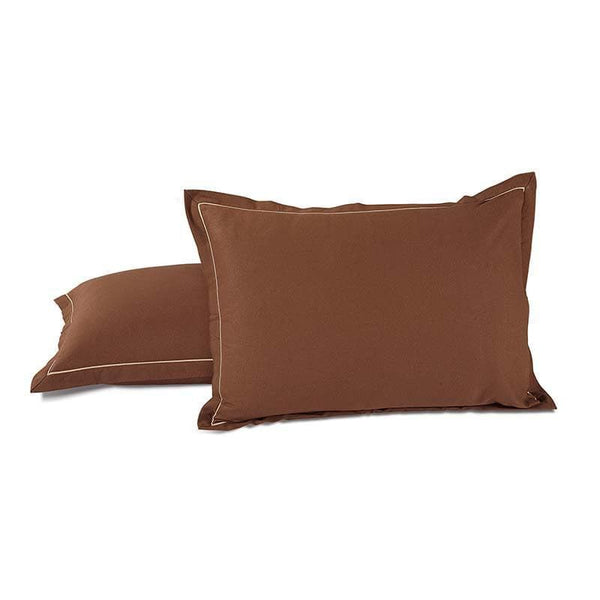 Pillow Covers - Solid Brown Pillow Cover - Set of Two