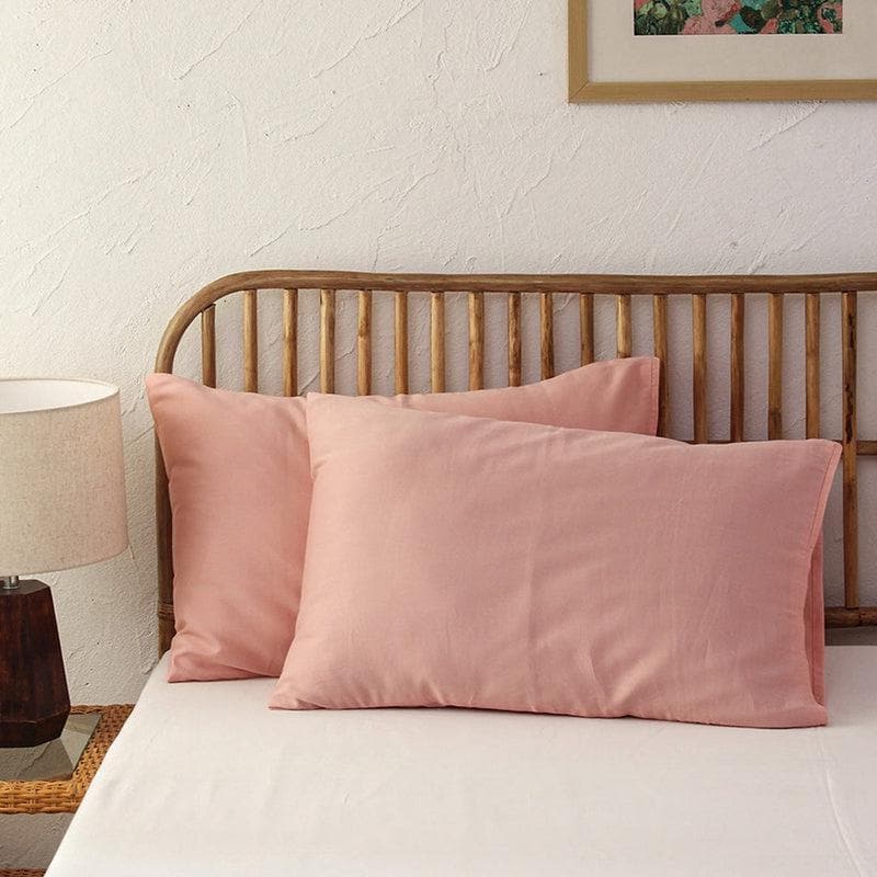 Buy Pillow Covers - Solid Pink Spice Pillow Cover- Set Of Two at Vaaree online