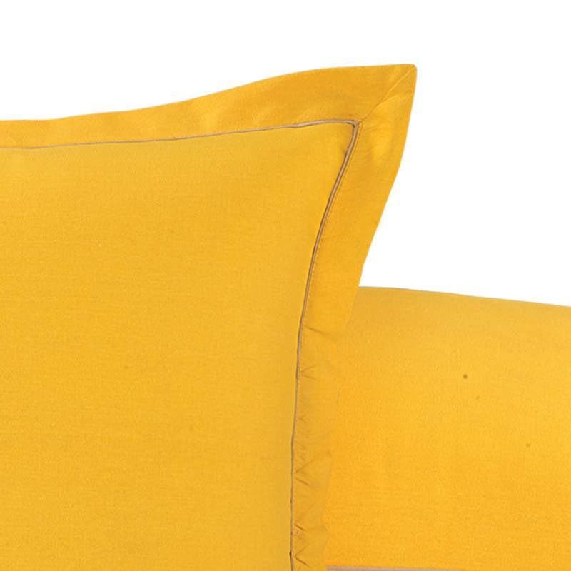 Buy Solid Yellow Pillow Cover -Set Of Two Pillow Covers from Vaaree