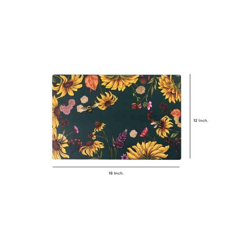 Buy Floral Bliss Green Placemats - Set Of Two Table Mats from Vaaree