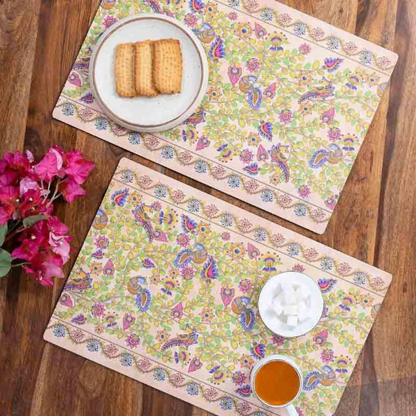 Buy Kalamkari Placemats - Set Of Two Table Mats from Vaaree