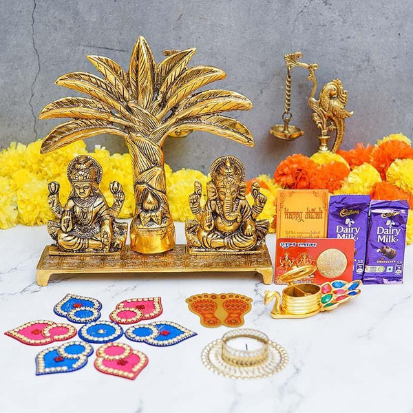 Buy Ganesh Lakshmi Gift Set Pooja Thali & Sets from Vaaree