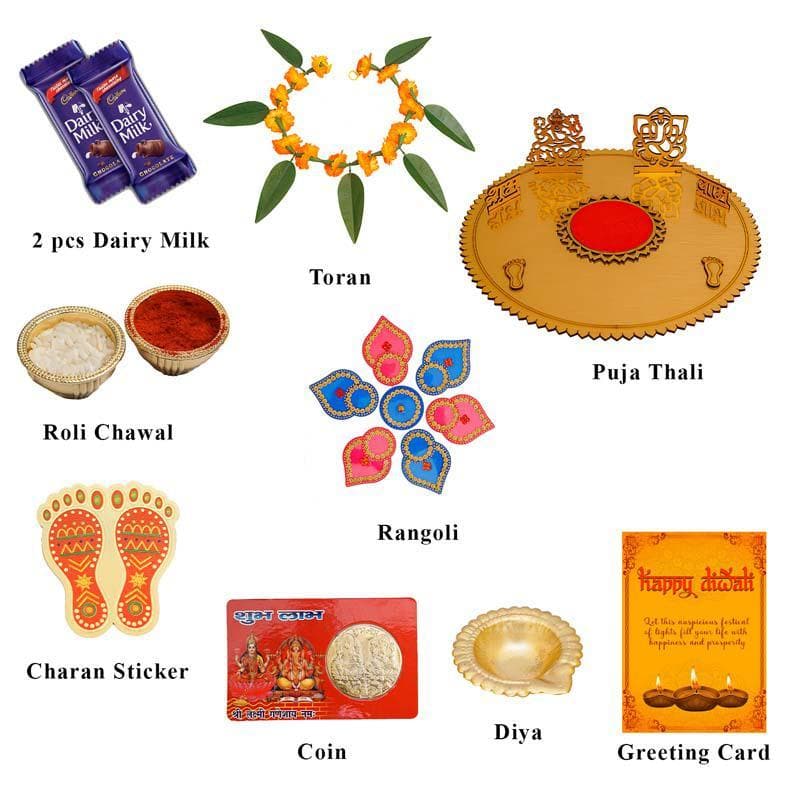 Buy Good Luck Diwali Gifting Set Pooja Thali & Sets from Vaaree