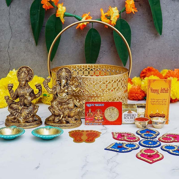 Buy Mystic Diwali Gift Set Pooja Thali & Sets from Vaaree