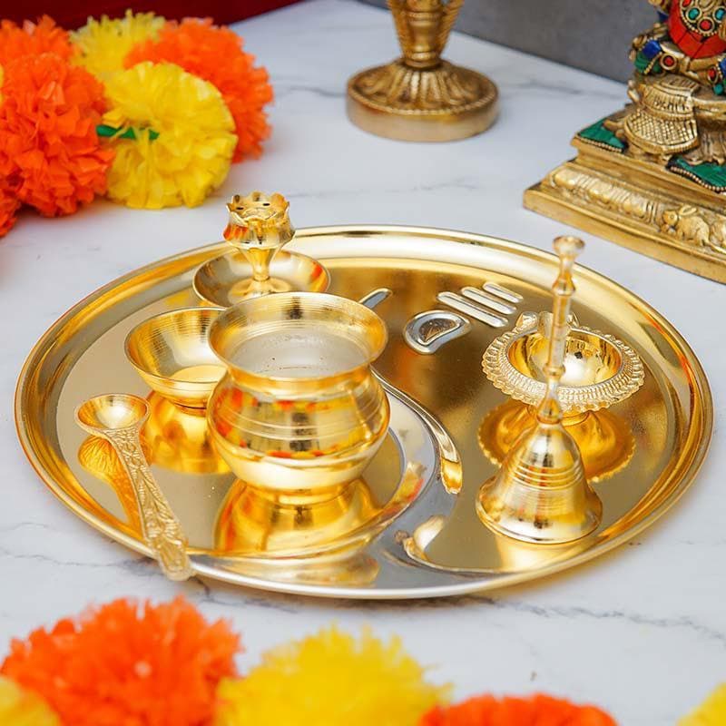 Buy Shubh Pooja Thaali Pooja Thali & Sets from Vaaree