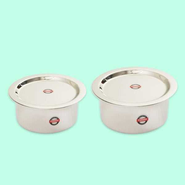 Pot - Demure Patila With Lid - Set Of Two