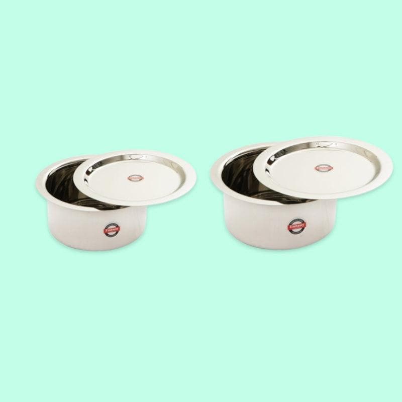 Buy Demure Stainless Steel Pateela - Two Piece Set Pateela from Vaaree