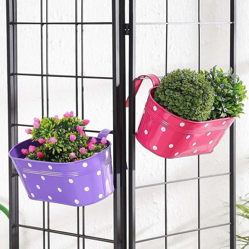 Buy Colour Me Bright Planter Set- Pink/Purple Pots & Planters from Vaaree