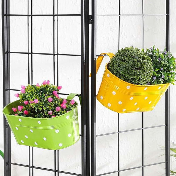 Buy Colour Me Bright Planter Set- Yellow/Green Pots & Planters from Vaaree