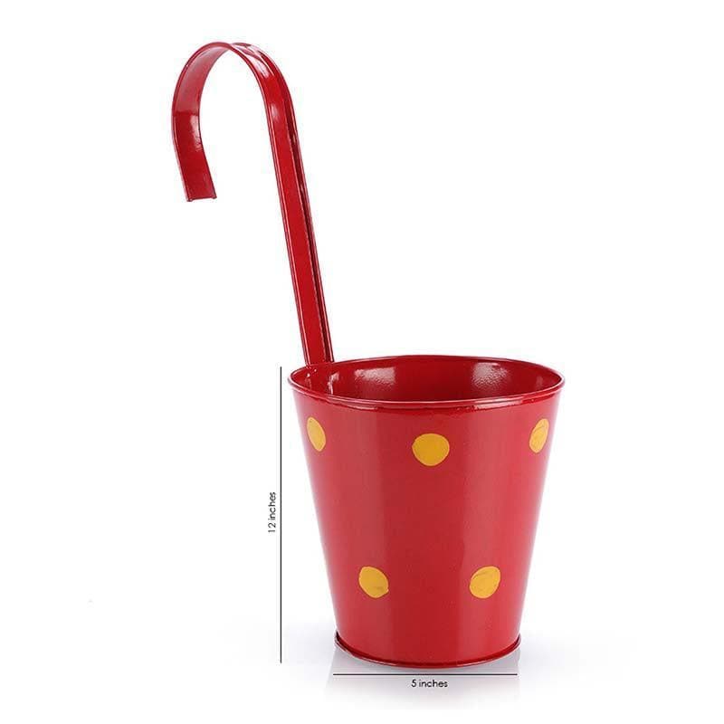 Buy Colourful Vibes Planter Set- Red/Yellow Pots & Planters from Vaaree