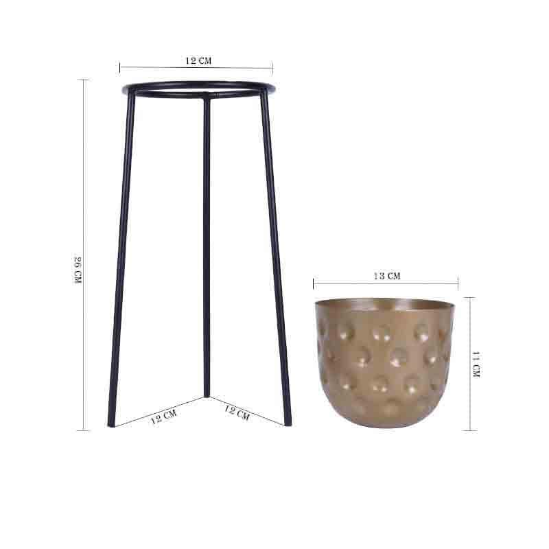 Buy Pots & Planters - Dimpled Planter With Stand - Set Of Two at Vaaree online