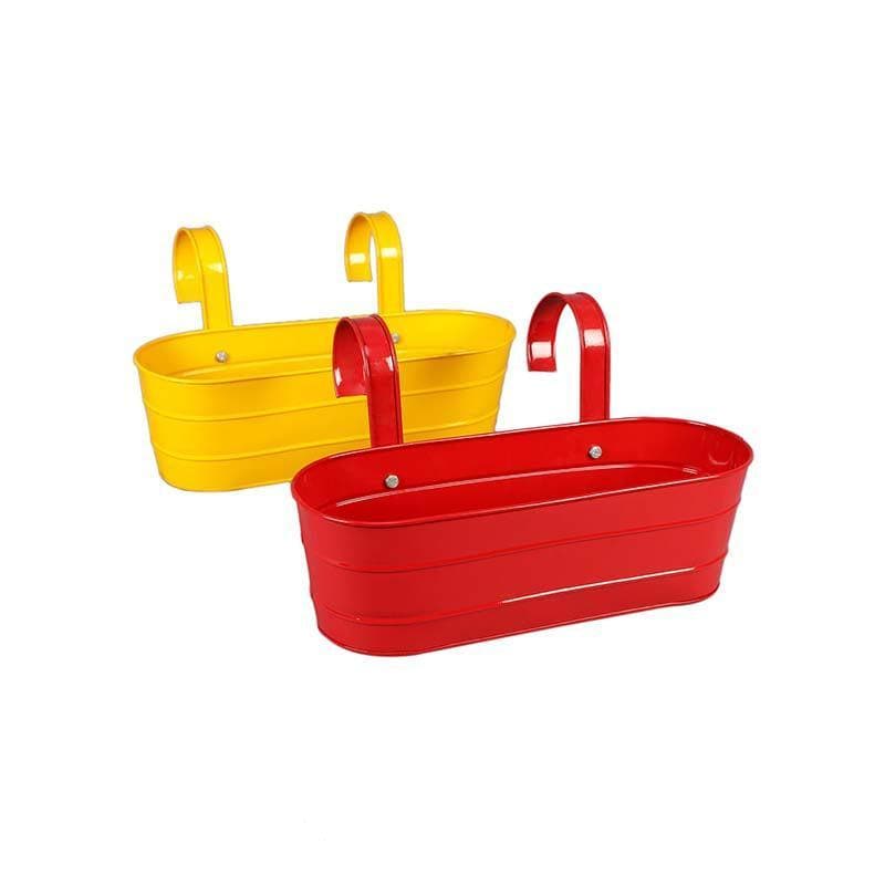 Buy Funky Planter Set- Red/Yellow Pots & Planters from Vaaree