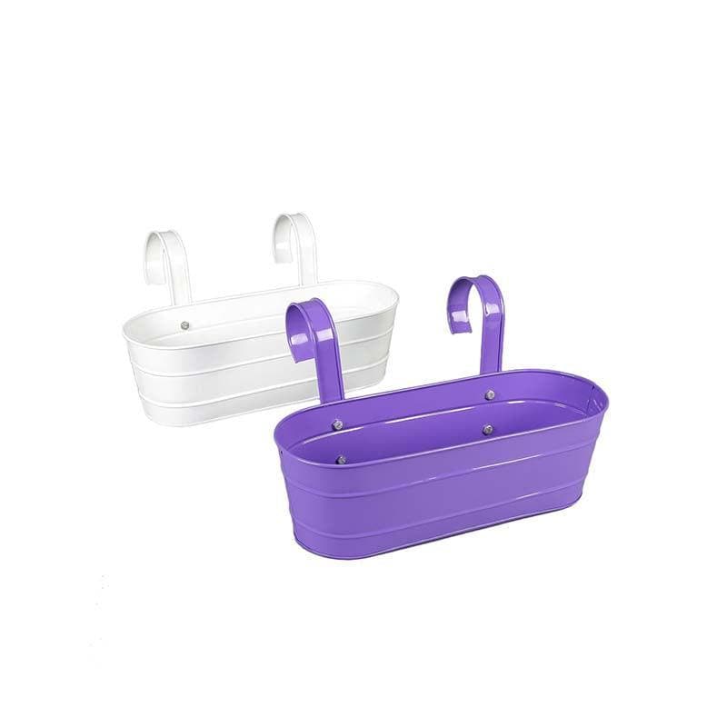 Buy Funky Planter Set- White/Purple Pots & Planters from Vaaree