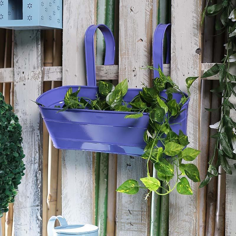 Buy Glossy Oval Planter - Blue Pots & Planters from Vaaree