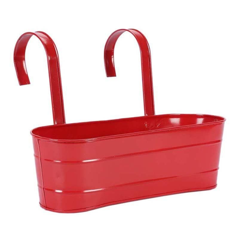 Buy Glossy Oval Planter - Red Pots & Planters from Vaaree