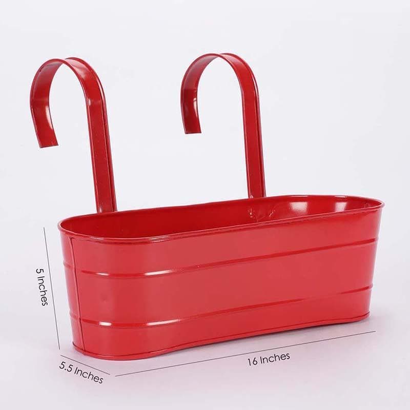 Buy Glossy Oval Planter - Red Pots & Planters from Vaaree