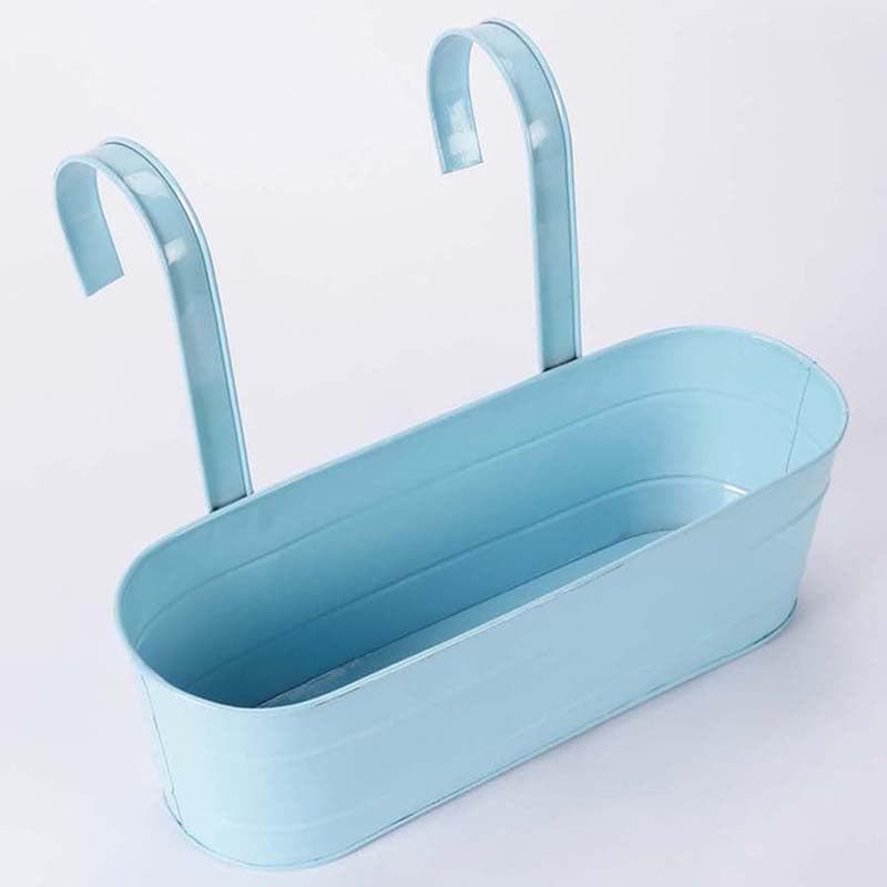 Buy Glossy Oval Planter - Sky Blue Pots & Planters from Vaaree