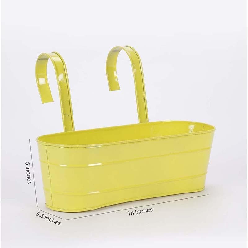 Buy Glossy Oval Planter - Yellow Pots & Planters from Vaaree