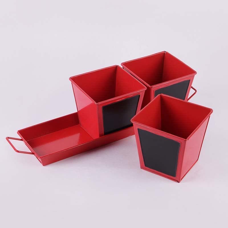 Buy Go Green Planter Set- Red Pots & Planters from Vaaree