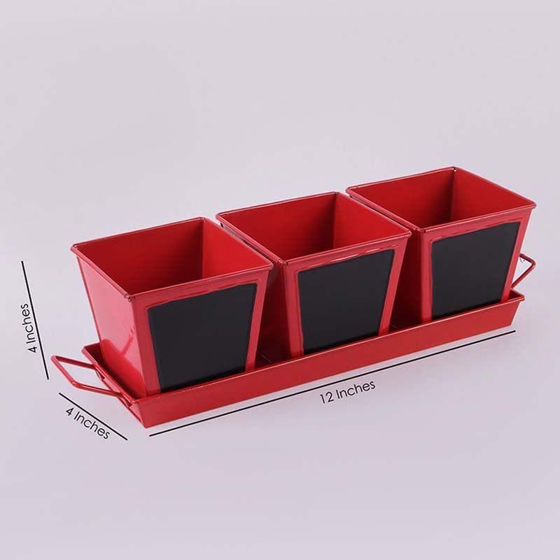 Buy Go Green Planter Set- Red Pots & Planters from Vaaree